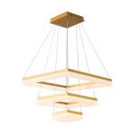 Three Story Square Modern Minimalist Style Dining Room Chandelier Personality
