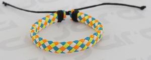 Wholesale Mixed Colors Braided PU Leather Bracelet Both For Adult And Kids 1cm Width from china suppliers