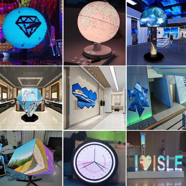 Full Color 3mm Creative LED Display 360 Degree Curved Custom Sphere Balls