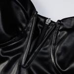 OEM maufactory New Women's Deep V -neck sleveless polyester Deep -back dress