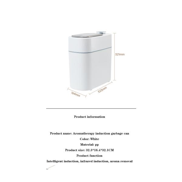 Large Capacity Household Bathroom Aromatherapy Antibacterial Narrow Slit Induction Spray Storage Bucket Waste Bins Trash Can