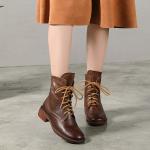 S208 Manufacturers autumn and winter warm velvet thick handmade leather boots