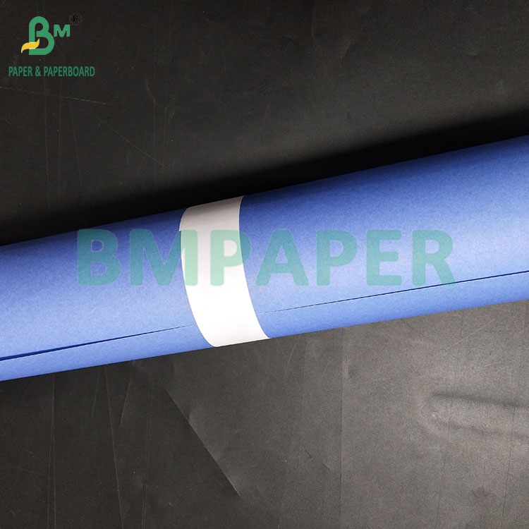 8" 20LB Single Side Purplish Blue CAD Plotter Paper 2" Core For Engineering Electrostatic Copying