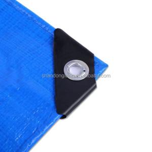 Wholesale 2024 PE Tarpaulin Stripe HDPE Fabric Waterproof Blue Poly Tarp for Outdoor-Agriculture from china suppliers