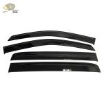Black Car Window Deflectors , 3m Tape Smoke Rain Guard For Mazda Bt-50