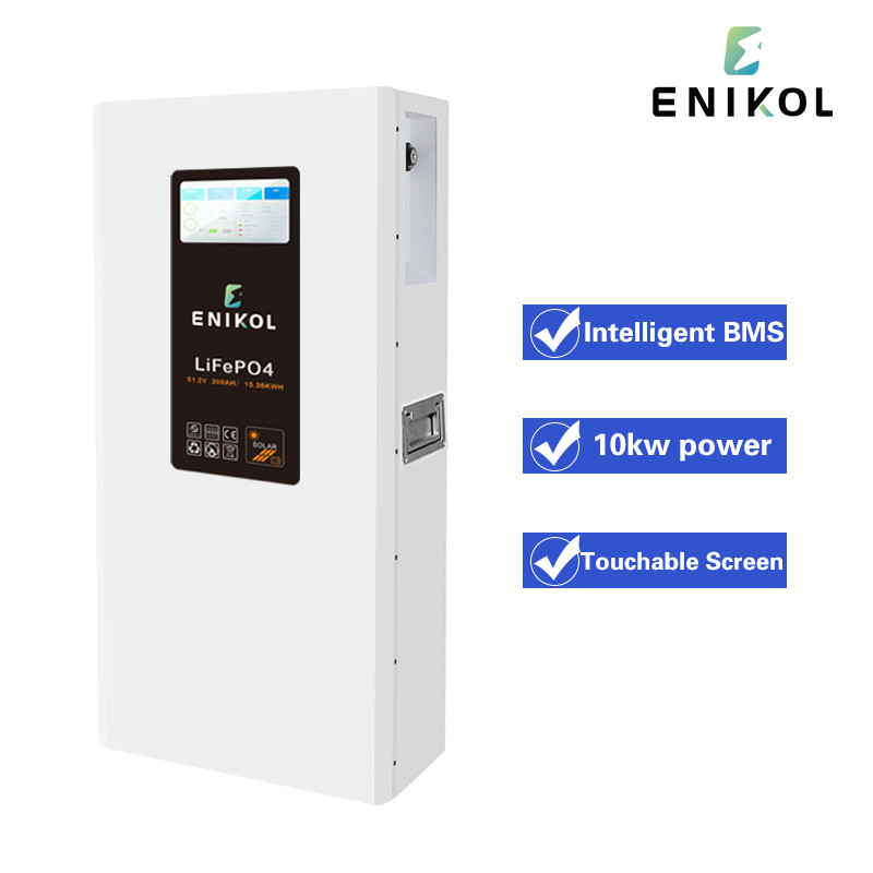 Home Solar 300AH LiFePo4 Battery Power Wall Mounted with RS485 RS232 Communication BMS Built In BMS