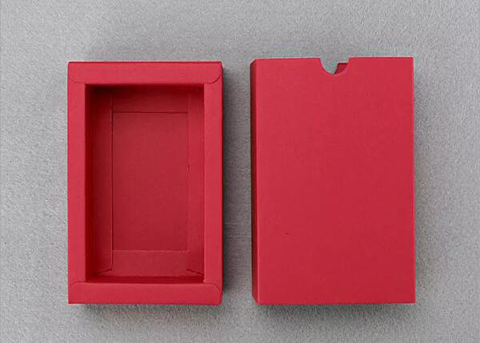 Rectangular Small Kraft Paper Gift Box , 350g Kraft Paper Drawer Box Customized Color