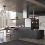 Luxury Modern Smart Modular Kitchen Design Wooden Furniture Veneer Door Panel