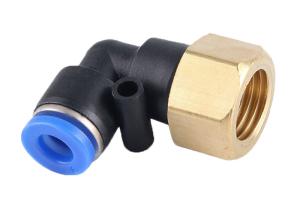 Wholesale PLF Series Push Connect Air Fittings 90 Degree Pneumatic Tube Male Elbow 1/4&quot; NPT Thread from china suppliers