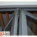 Aluminum Frame Bifold Glass Windows Color Optional For Kitchen And Bar folding