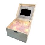 Christmas Gift Screen Wooden Lcd Video Flower Box Brochure hd 7inch screen video
