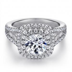 Wholesale New Trendy White Gold Plated 925 Sterling Silver High Quality CZ Diamond  Engagement Rings from china suppliers