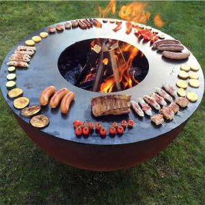 Wholesale Portable Pizza Oven Corten Steel Bbq Grill Easily Assembled Outdoor from china suppliers