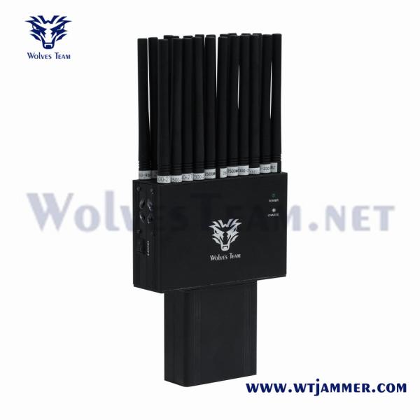 Wholesale 22 Bands 2G 3G 4G 5G Jammer Handheld GPS Lojack WiFi GPS RF 315/433