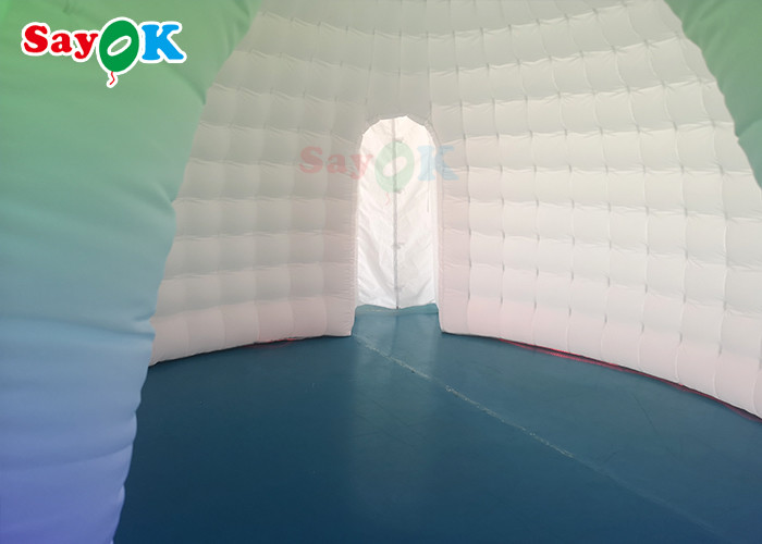 6x5x3.2m Pure White Inflatable Dome Tent With LED Lights