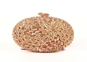 Wholesale Oval Shape Luxury Stone Clutch Bag Bridal Wedding With Rose Crystal from china suppliers