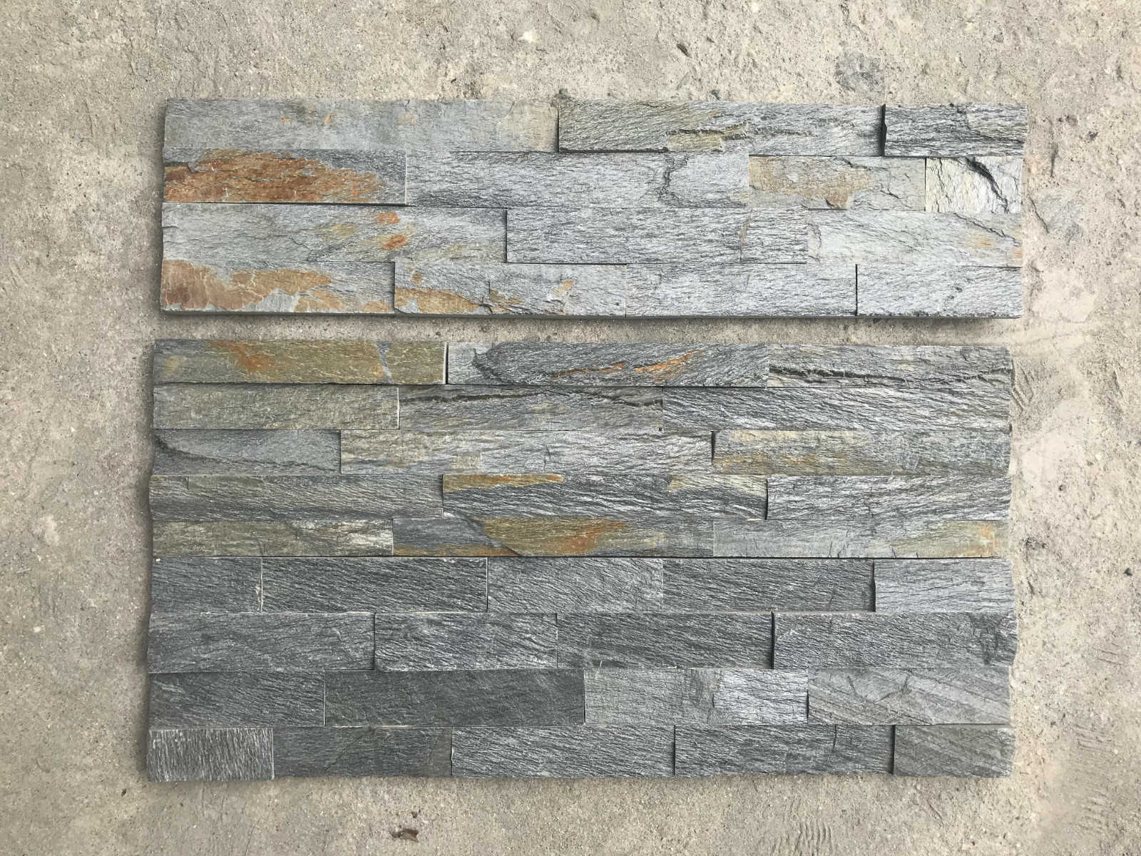 600x450mm Green Water Wave Quartzite Stone Veneer