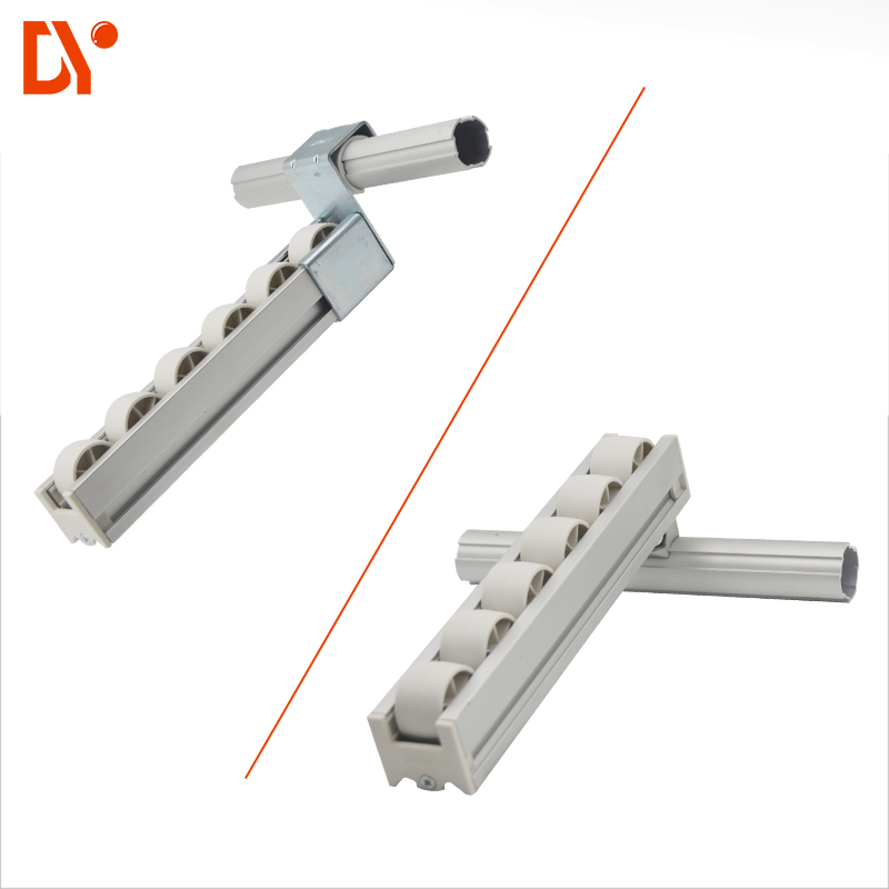 Aluminum Alloy Frame Roller Track Hardware With Plastic Roller Wheel 4 Meter