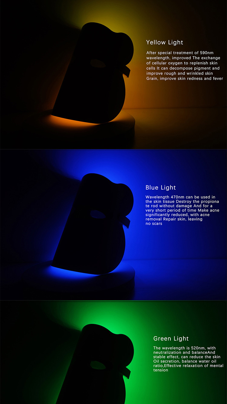Skin Care 7 Colors LED Photon Therapy Machine Led Pdt Lighting Color Therapy Machine