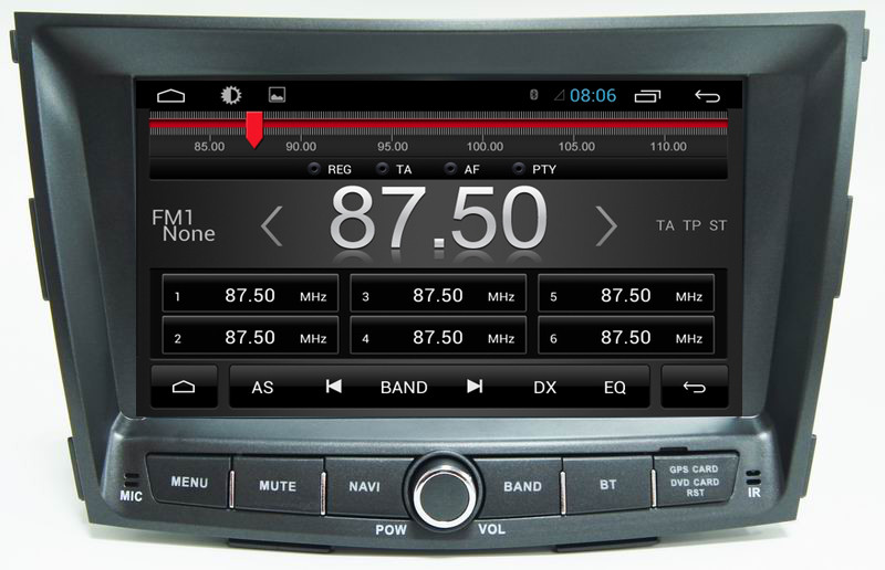 Ouchuangbo 8 inch digital screen car dvd android 6.0 for Ssangyong Tivolan with 1080P HD video decode playing