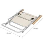Outdoor Folding Beach Chair Aluminum Alloy Heightened British Military Chair