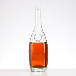 Wholesale 500ml 750ml 1000ml Clear Round Liquor Glass Bottle for Whisky Rum Tequila Vodka Liquor Wine from china suppliers