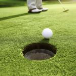 Green Sports Field Artificial Golf Grass Roll 15mm Pile Height 5000D Dtex