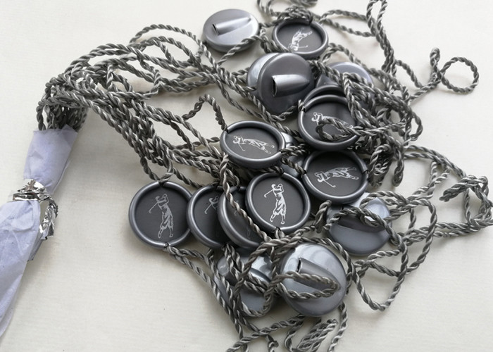 Custom Cheap Garment Aluminum Seal Security Tags String Printed Logo Wholesale