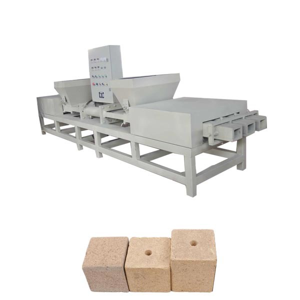 Triple Head Sawdust Paper Block Making Machine For Wooden Pallet