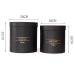 Handmade Custom Gold Foil Logo Black Flower Hat Gift Box for Fresh Flower