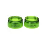PET Clear Green Plastic Cosmetic Jars 80ml Silkscreen Printing