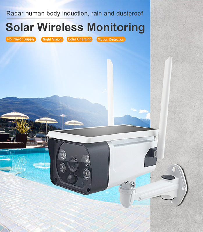 Outdoor Tuya IP67 Solar Powered Security Camera With Motion Sensor