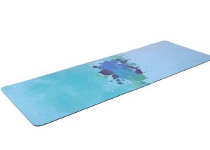 Wholesale PU Surface No Slip Yoga Mat , Blue Color Exercise Floor Mats Vivid Printing Designs from china suppliers