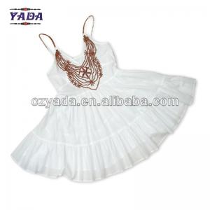 China Summer white v-neck sexy skirt China woman ladies dress fat women dresses with shoulder-straps on sale