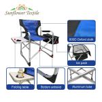Aluminum Folding Camping Director Chair 92*46*55cm Lightweight For Adults