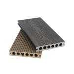 3D Outdoor Wood Plastic Composite Flooring WPC Floor Panel 140x25mm Brown