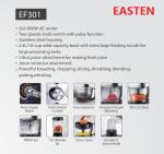 Easten New Design 10-in-1 Vegetable Food Processor EF301/ Stainless Steel Body