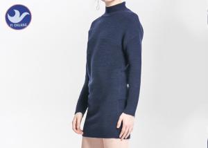 Wholesale Chunky Womens High Neck Knitted Jumper Dress Ottoman Knitting Anti - Wrinkle from china suppliers