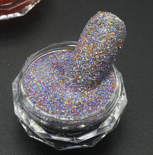 Drewing Nail Crystal Diamond Powder and Tweed Powder Delicate Rose Sea Salt Fingernail Mixed with Polarizing Powder