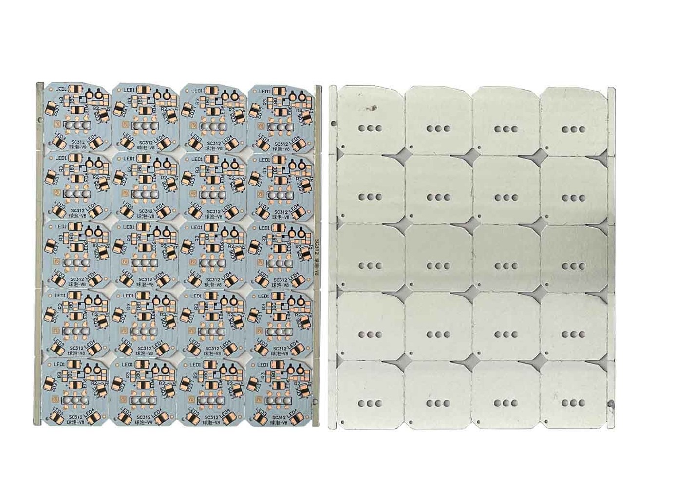 Aluminium Single Sided PCB Circuit Board 1oz Copper For LED Lighting