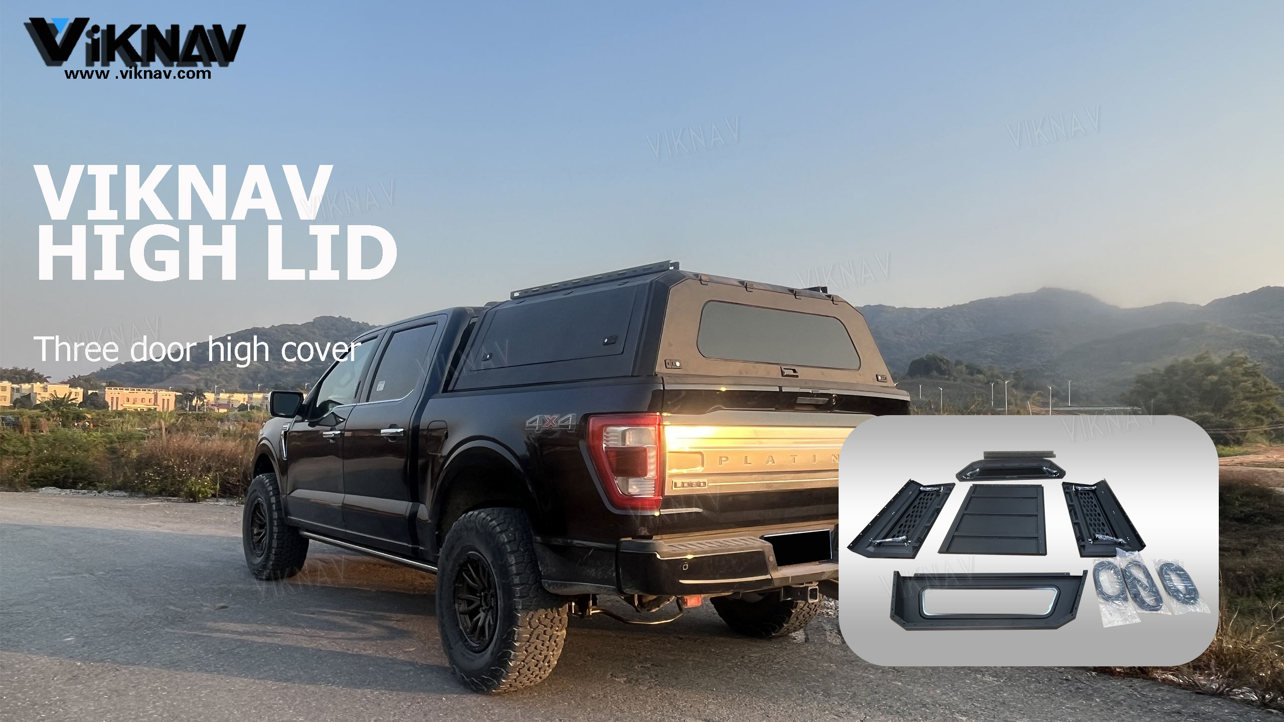 Viknav Suitable for Ford Raptor F150 modified trunk lid high cover pickup truck accessories