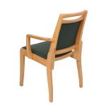 Banquet Fixed Comfortable Wooden Restaurant Chair With Colorful Fabric