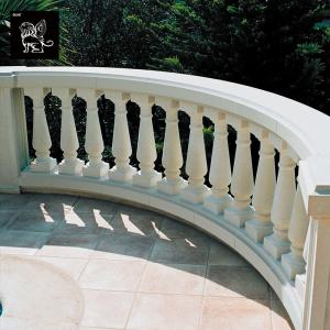 Wholesale White Marble Stone Balustrades Stairs Handrail Outdoor Balcony Railings Design China Factory from china suppliers