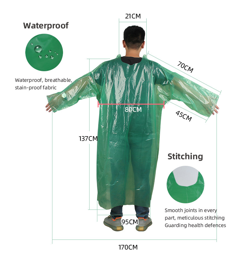 Personal Protective Veterinary Surgical Gloves Green Disposable Medical With Cover Up Closure