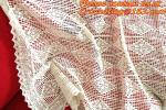 Hand Crochet table clothing - table cover - white, wedding and banquet, blanket,