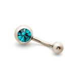 20 colors rhinestone belly rings 316L stainless steel belly rings