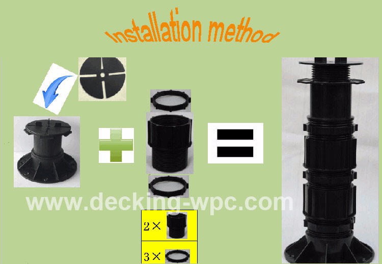 Modern Design Flooring Accessories Adjustable Plastic Pedestal for Paver Support