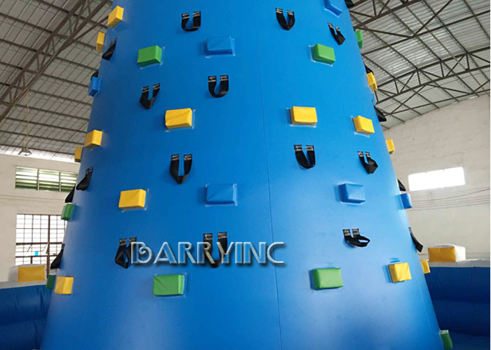 Blue Kids Frozen Inflatable Climbing Wall Type PVC Material Inflatable Sports Arena