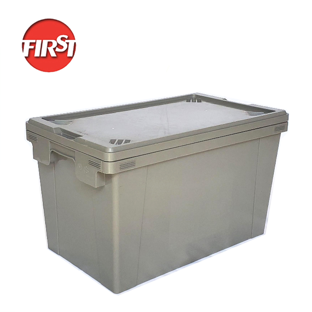 Collapsible Stackable Plastic Milk Crates Reusable Moving Boxes With Lids Injection
