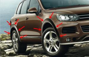 Wholesale Black Plastic PP Volkswagen Touareg 2011 Wheel Arch Flares Durable from china suppliers